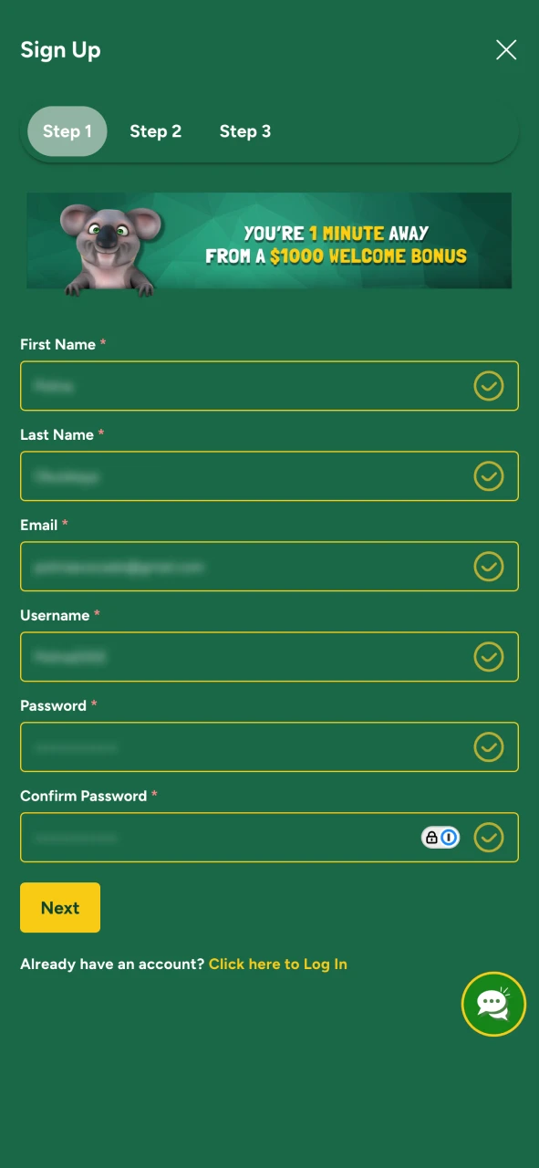 Open the Fairgo site and use the Sign Up button.
